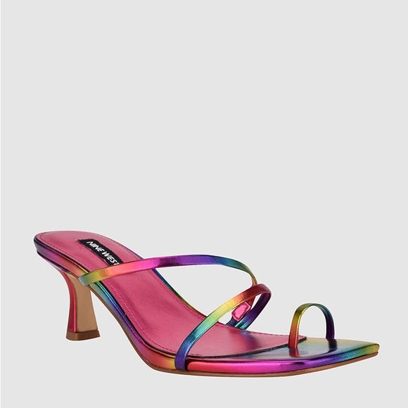 Nine West Mid heel slide (rainbow) 8.5 - Picture 5 of 14